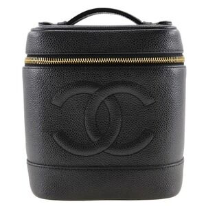 CHANEL Black Caviar Leather Pouch